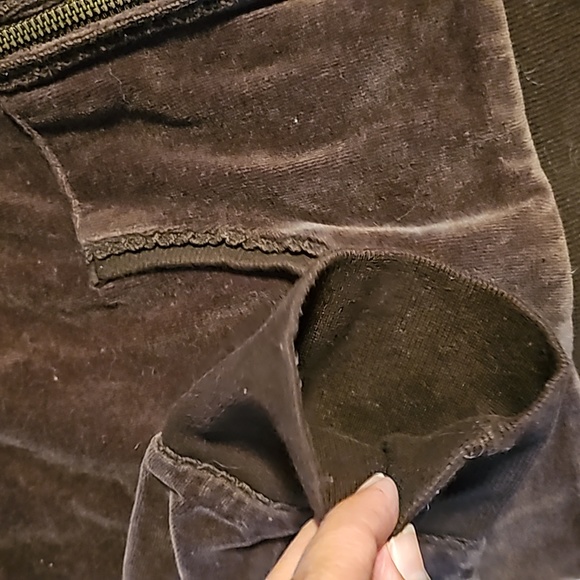 Brown Calvin Klein Velour Hoodie Jacket - Picture 6 of 11